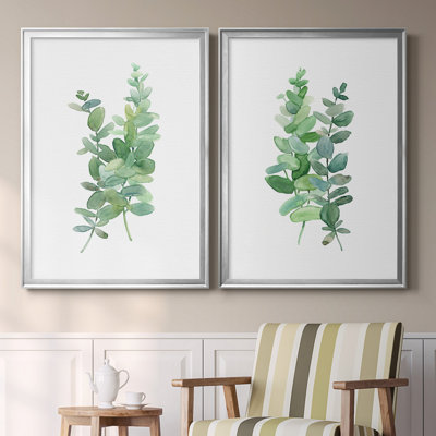 Eucalyptus I - Ensemble de 2 peintures sur toiles