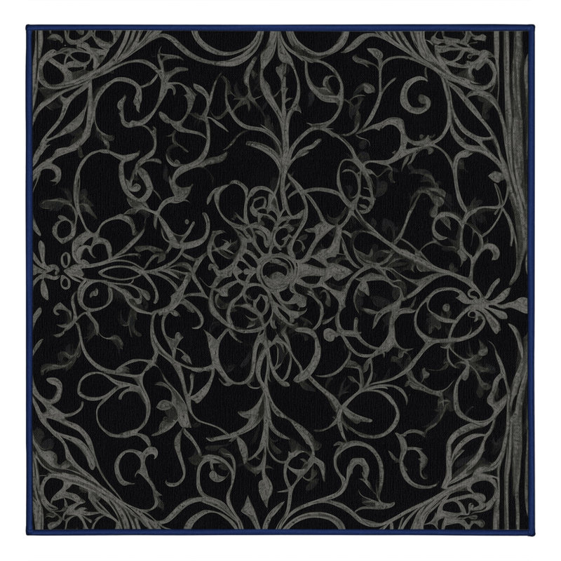 Black Elegance Rug, Square 8'