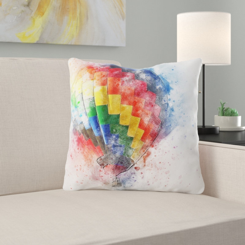 Housse de coussin d'extérieur carré Vanderford, Intérieur , Microsuède