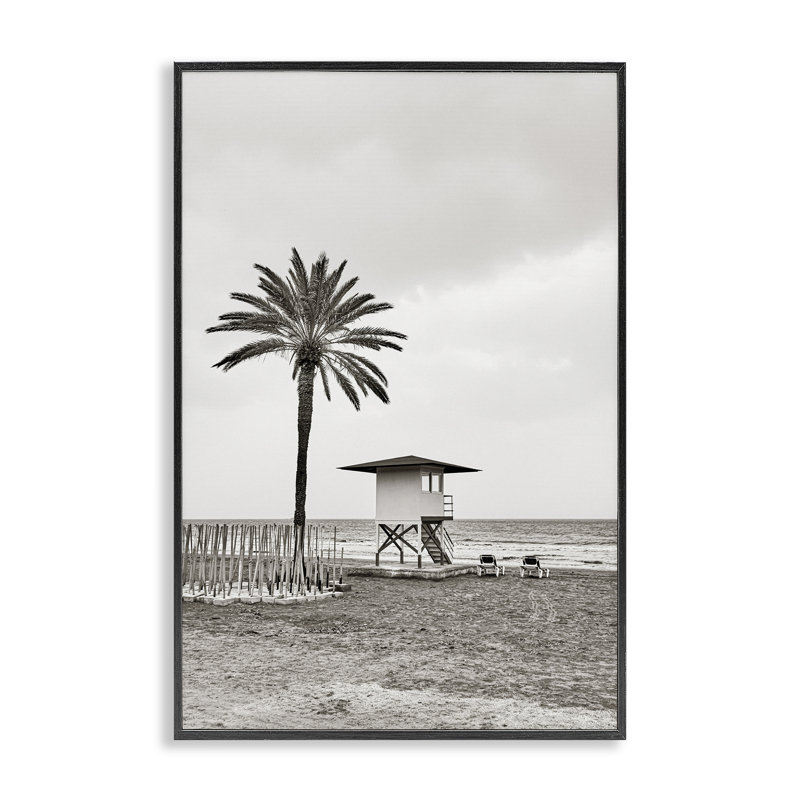 Art giclée de maître nageur par Nataly White, Giclée encadrée noir minuit, H 18 po x l 12 po