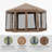 Outsunny 13' X 11' Hexagonal Pop Up Gazebo