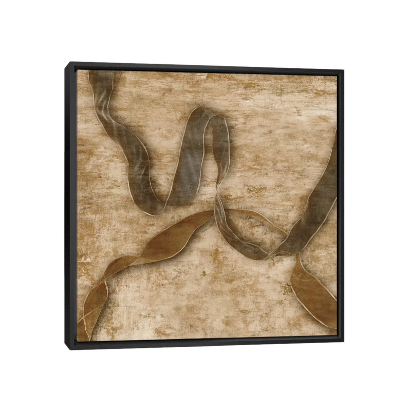 « interact », reproduction d’art sur toile tendue, H 18 po x l 18 po x P 1,5 po, Toile avec cadre noir, Pas de tapis