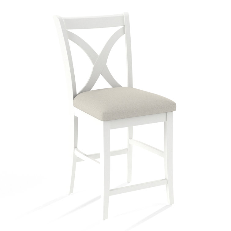Hues Upholstered Counter Stool with Solid Wood Frame