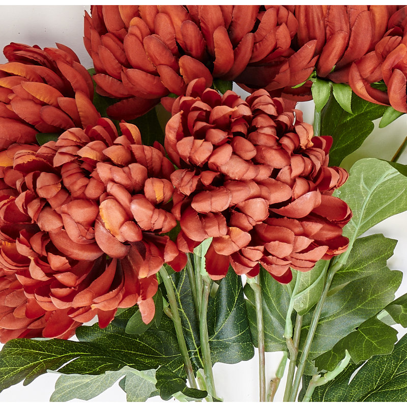 18" Artificial Chrysanthemum Bush, Burgundy