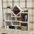 Modern White Bookshelf with Numerous Shelves, 41.3 x 30.0 x 11.6 inches | 100% Melamine Coated Particle Board, Thickness: 0.7 inches | Wall-Mountable Design, Perfect for Home or Office Organization