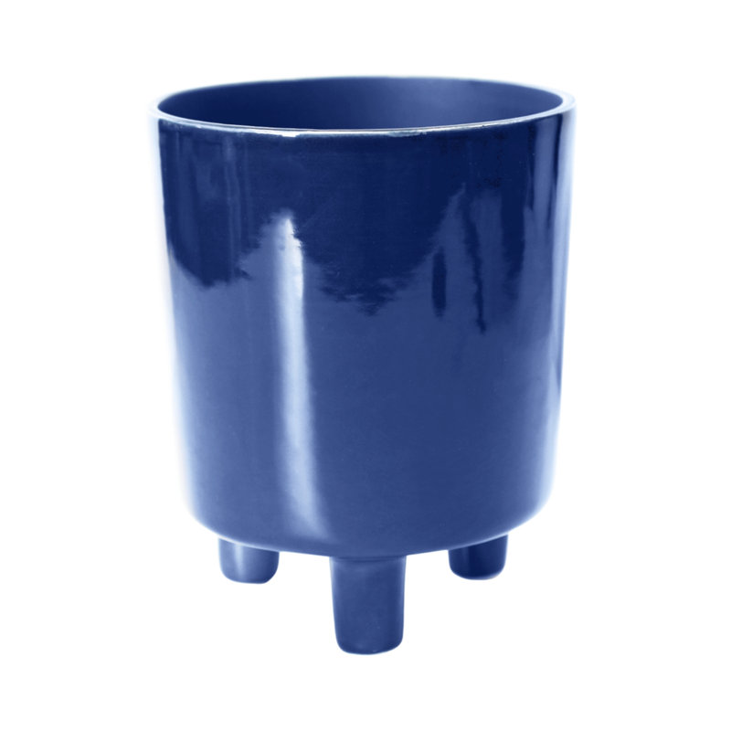 Pisa Ceramic Cachepot, 19 cm H x 16 cm W x 16 cm D