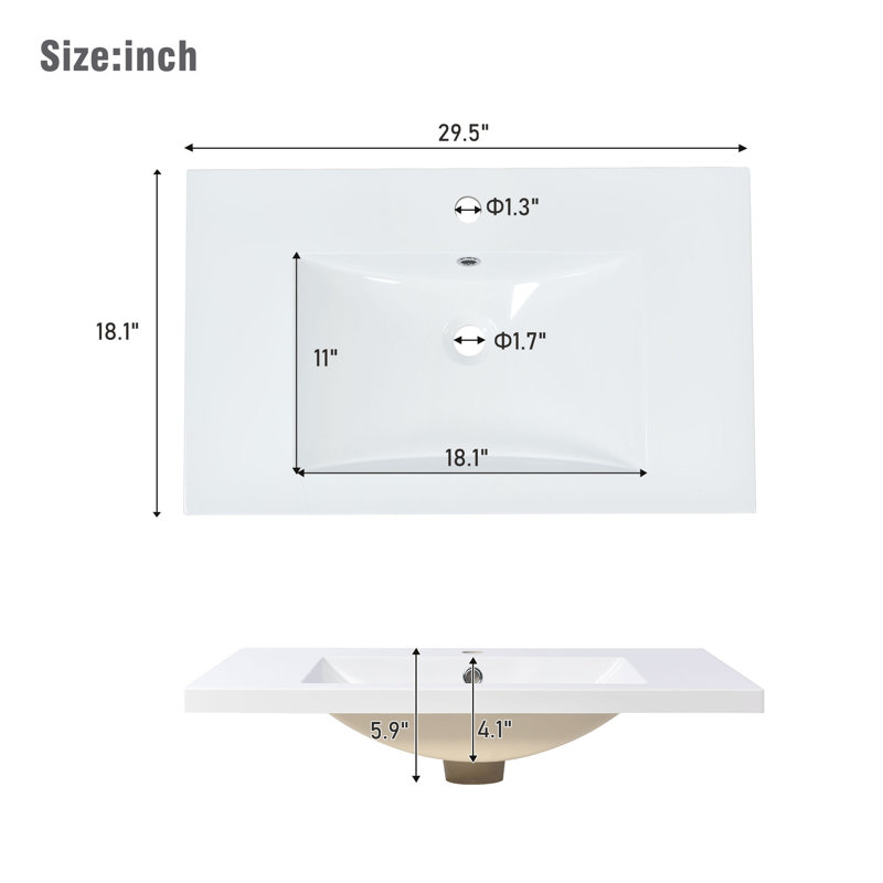 Ensemble de meuble-lavabo simple 30 po
