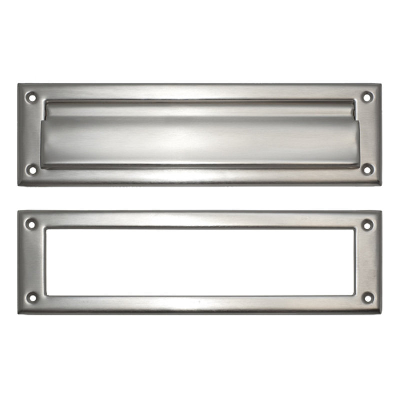 Fente en laiton, Nickel satiné, H 3 po x l 10 po x P 1,125 po