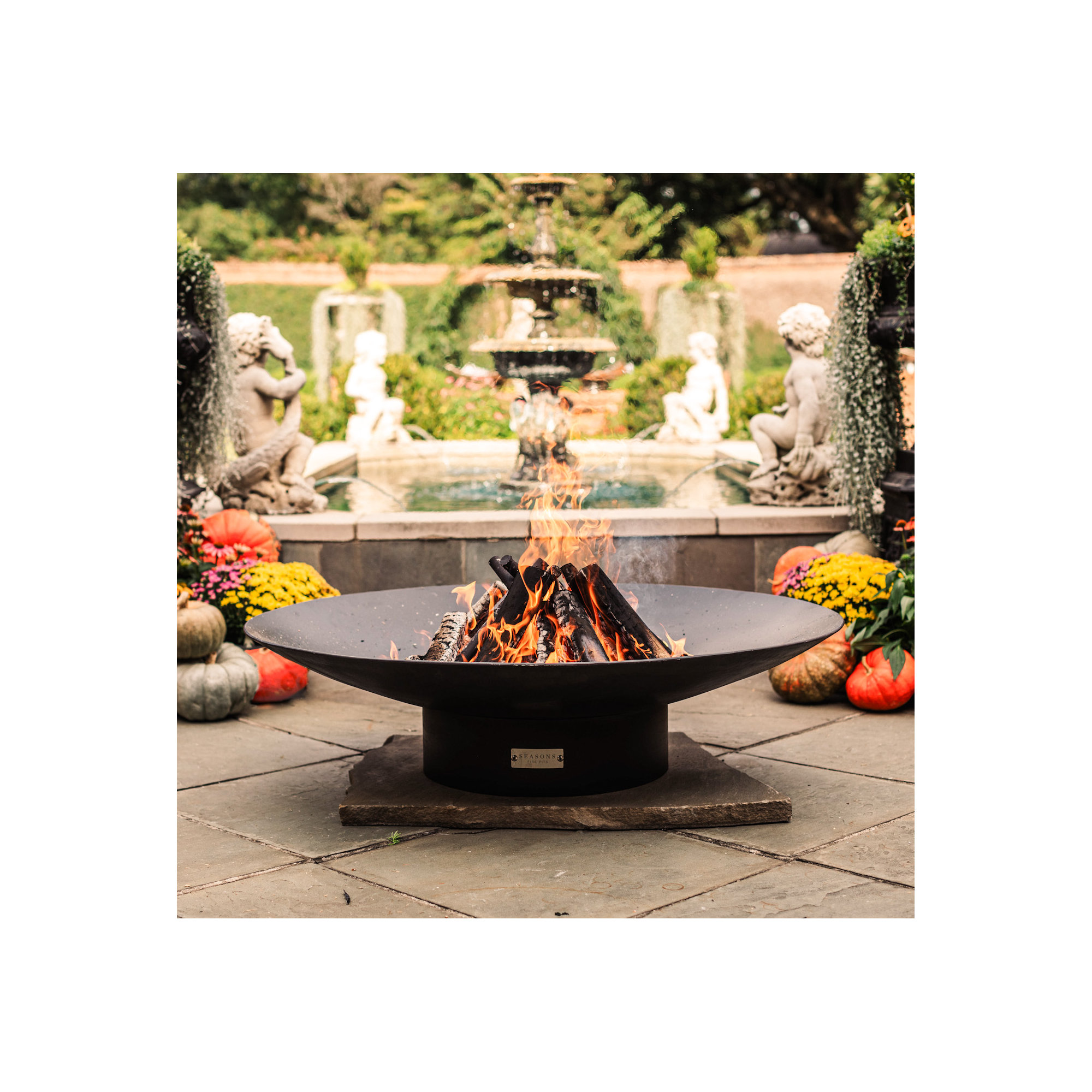 Hartlepool Round Fire Pit, 12" H x 48" W x 48" D