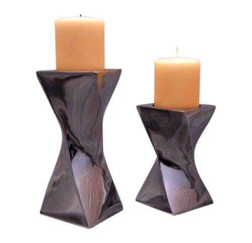 Aluminum Candlestick, 25 cm