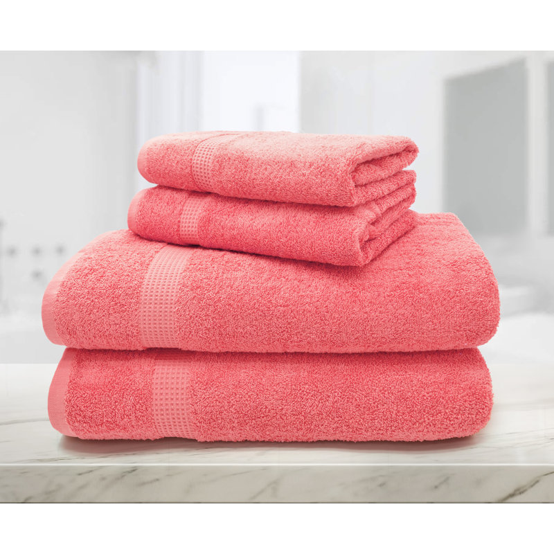Peryl Hand Towel Super Absorbent 550 gsm Luxury Egyptian-Quality Cotton 50x85, Pink