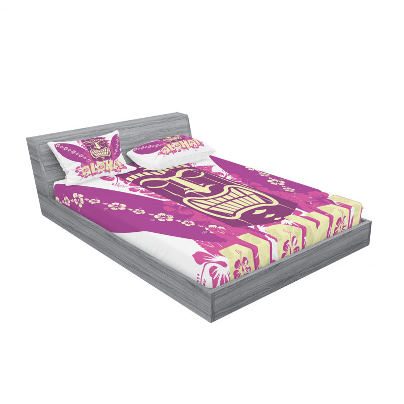 Ensemble de draps Tiki, Ensemble de draps pour lit double avec un drap-hou
