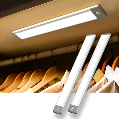 14.5Inch Motion Sensor Closet Light, 62LED Wireless Rechargeable Under Cabinet Light