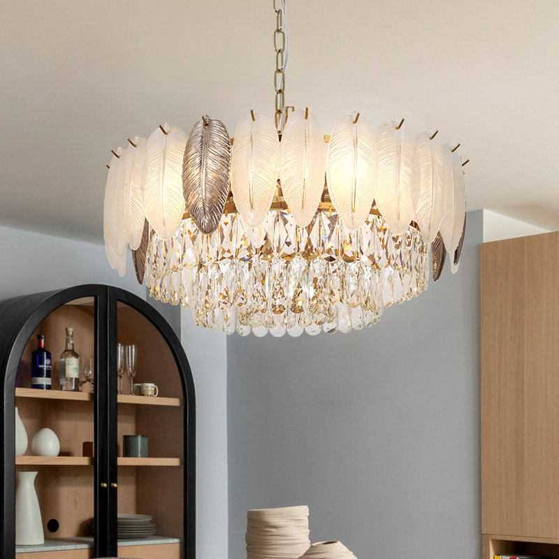 Lustre en cristal Feather