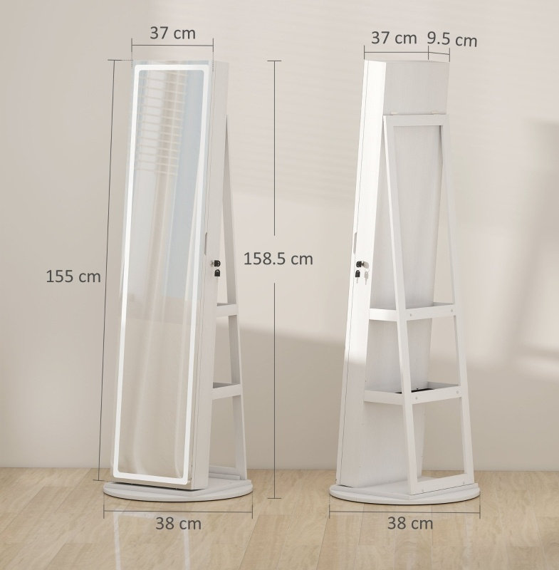 Freestanding Jewelry Armoire