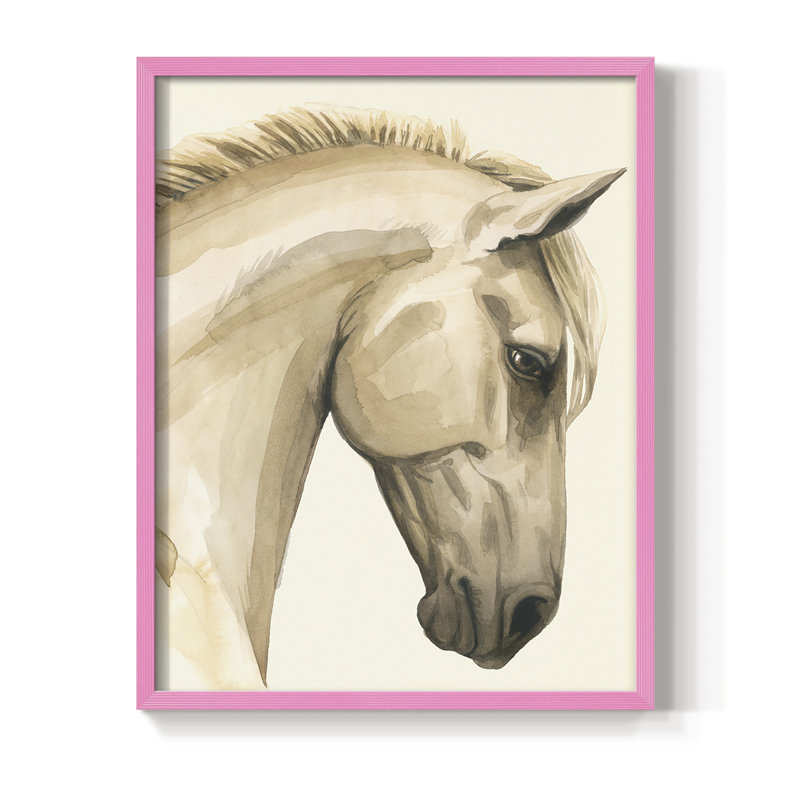 Golden Palomino I, reproduction encadrée - bois massif, H 11 po x l 9 po, Rose