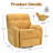 Modern Chenille Swivel Rocking Yellow Recliner-591923568