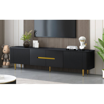 Meuble télé minimaliste pour téléviseur de 85 po ou moins 78 po VIBE Haus