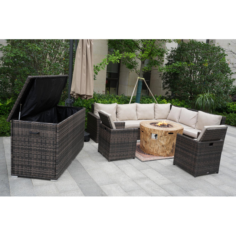 8 - Person Patio Conversation Set with Cushions