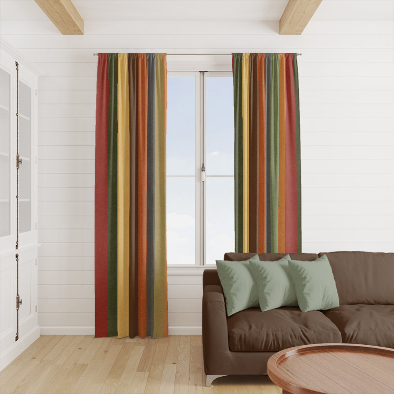 Panneaux de rideaux semi-transparents abstraits, L 40 po x L 82 po