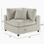 Fauteuil d'angle confortable et élégant pour se détendre, avec housses de coussin amovibles et tissus durables