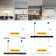 LED Pendant Light with Louvered Diffuser - 32W Black Dining Table Lamp, 107CM Height Adjustable with Remote Control, Modern Linear Design for Dining Room, Office, Living Room