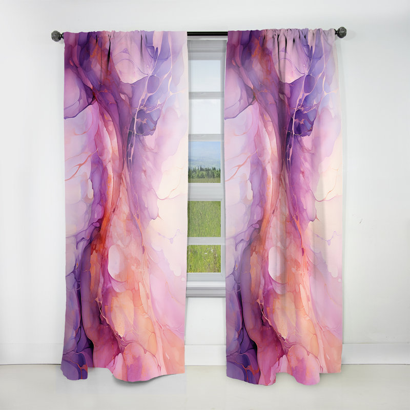 Rideau mauve Chanruss Tuba Terrain, L 52 po x L 90 po