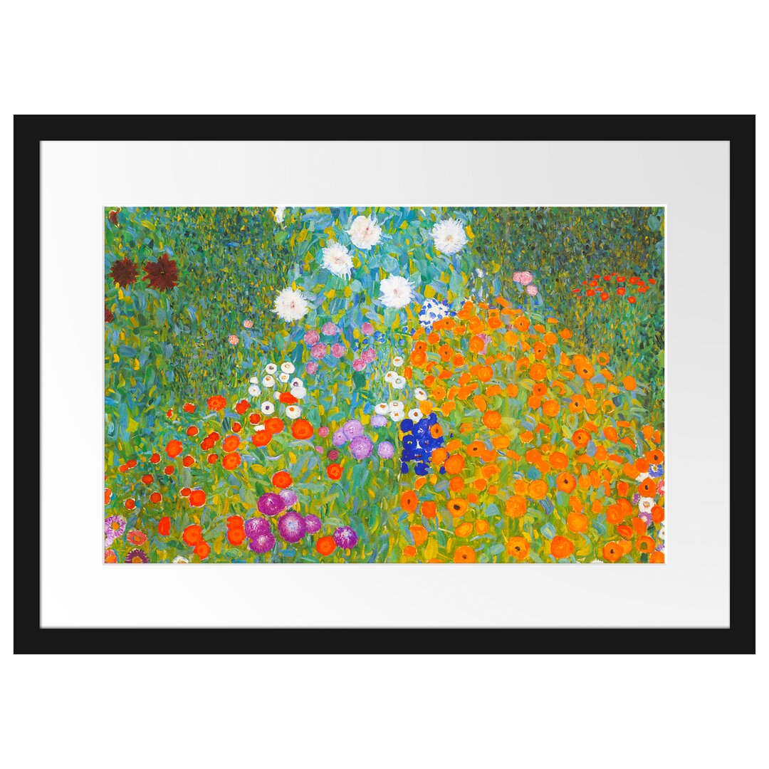 Gerahmter Kunstdruck Farmer's Garden von Gustav Klimt