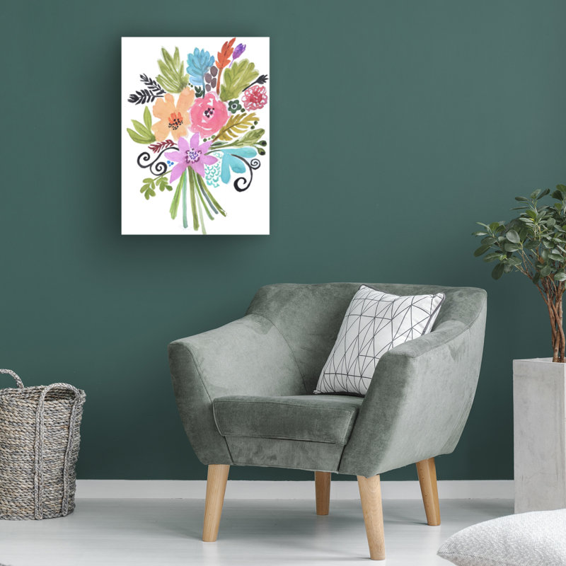 "Simple Short Stems I" sur toile, H 24 po x l 18 po