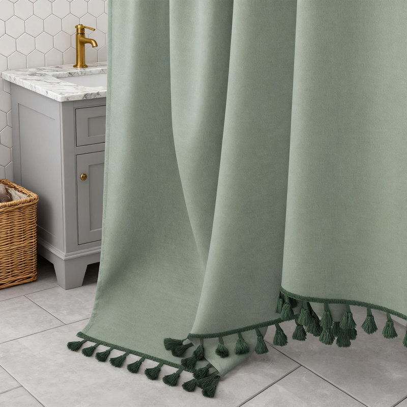 Rideau de douche Farmhouse, Vert
