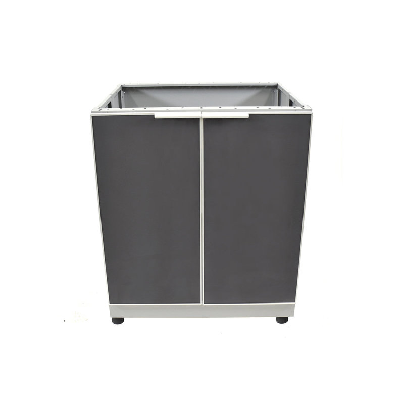 Armoire de cuisine d'extérieur 2 portes - gris foncé