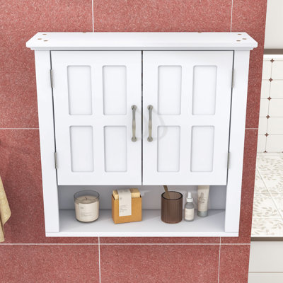 Armoire à pharmacie murale avec 4 tablettes réglables et tablette ouverte