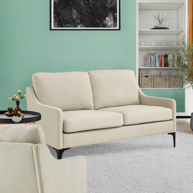 Corland Upholstered Loveseat, Beige