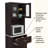 Kitchen Cabinet 23.6 inch Wide Freestanding China Display Hutch with Storage, Microwave Shelf and Utensil Drawer,-116087335