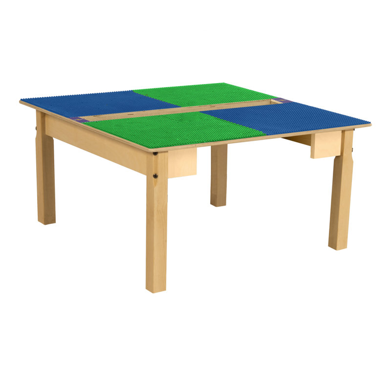 Table de jeu Time-2-Play, Bleu et vert, H 16,5 po x L 35 po x l 15,5 po