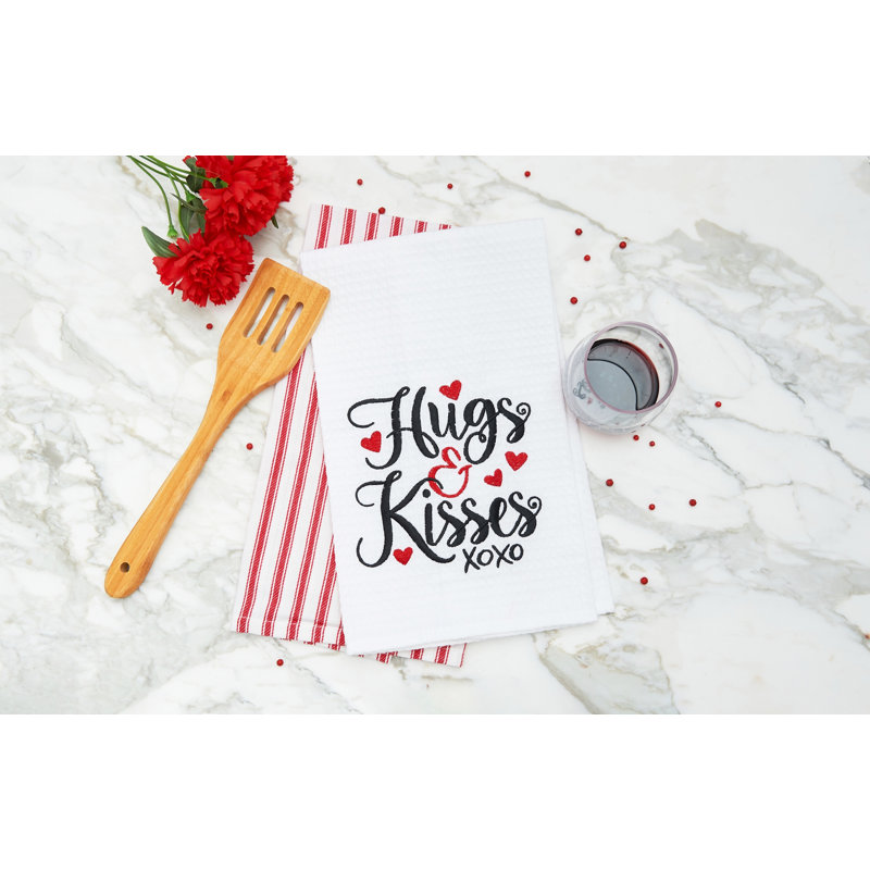 Heart Belongs To You Towel, White/Black/Red Heart Belongs To You