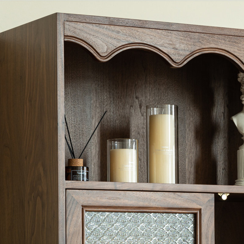 Simple light luxury style solid wood bookcase