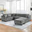 Modern Chenille Modular Sectional Sofa-1011320830