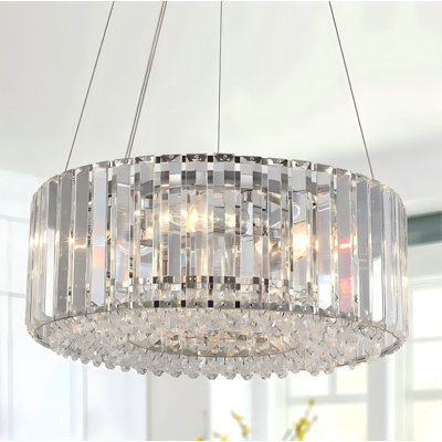 5 - Light Round Crystal Chandelier For Dining Room Living Room