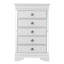 Commode verticale à 5 tiroirs avec façade texturée et poignées décoratives-1211539757