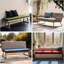 Coussin de banc d'extérieur, coussin de balcon imperméable et résistant à la décoloration avec un fond antidérapant et des attaches; Le banc est livré avec une housse amovible, dimensions: 42 po x 18 po x 3 po; bleu-1944032013-1944032240