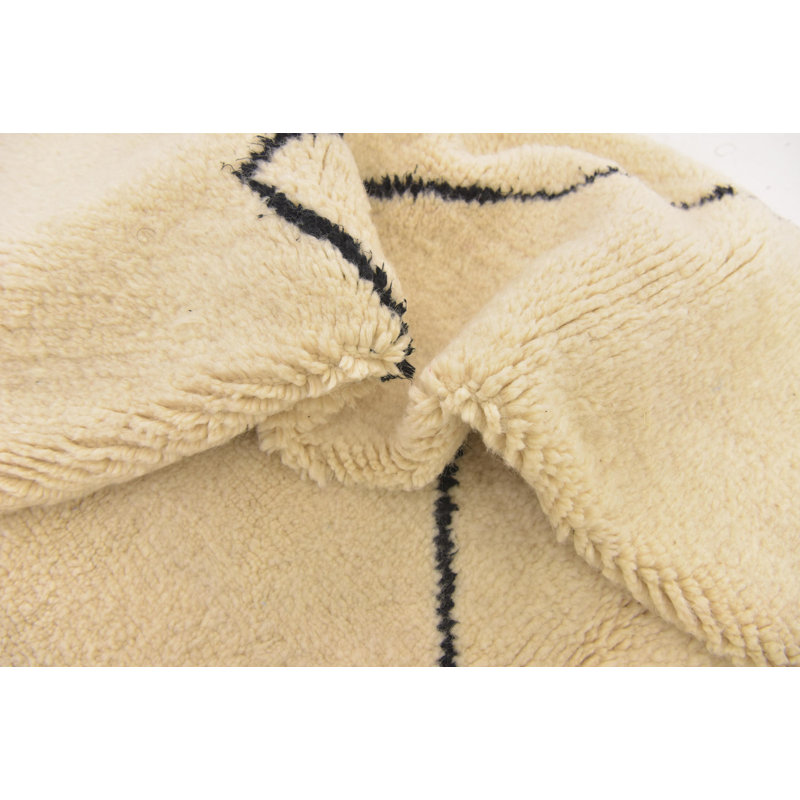 Tapis de zone en laine 6 pi x 9 pi 8 po one-of-kind noué la beige Stockport