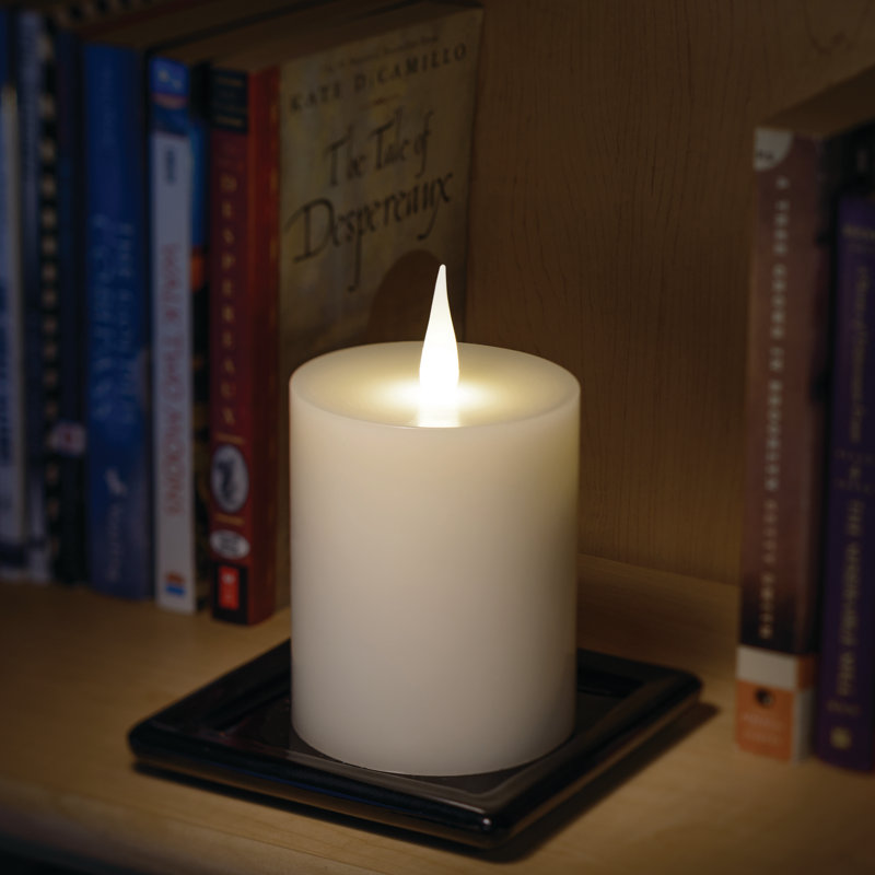 Unscented Flameless Candle, 5.75" H x 3.5" W x 3.5" D