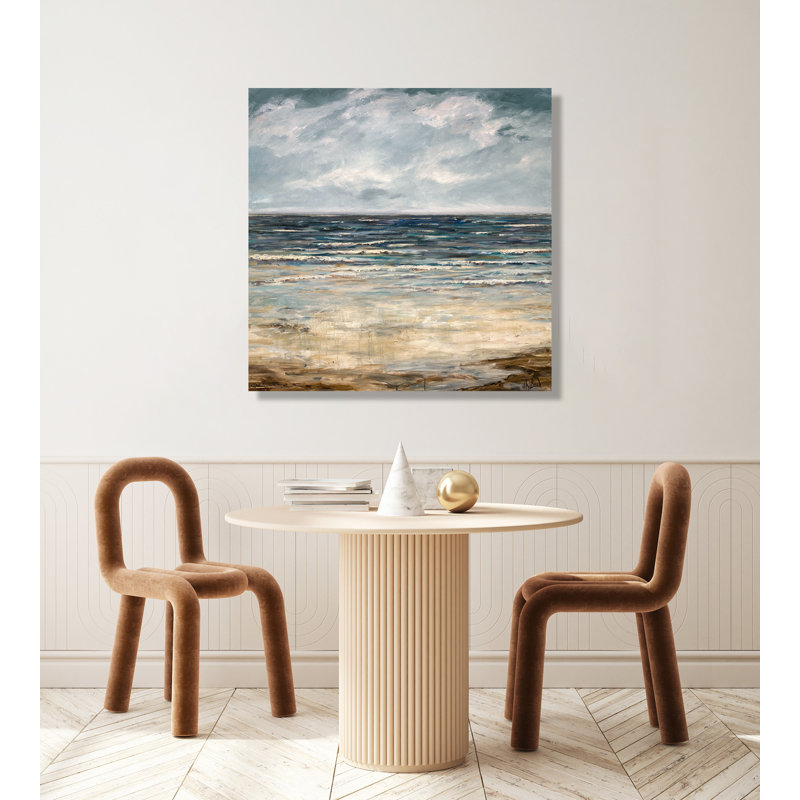 Emerald Sea - Artist Enhanced Canvas Print, 24" H x 24" W x 3" D, Unframed