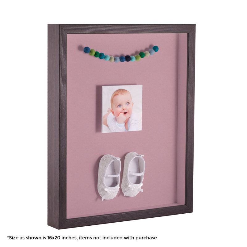 Wood Matte Shadow Box Picture Frame, Fuchsia