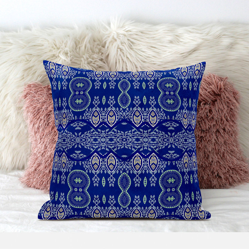  Housse et insert de coussin carré séphaline, 20 po x 20 po, Bleu marine