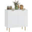 Buffet avec tablettes réglables, blanc