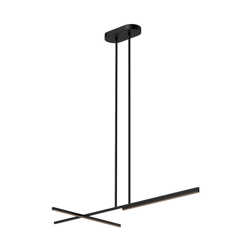 Shift 1 - Light LED Pendant, 1.25" H x 48.13" W x 0.63" D, Black