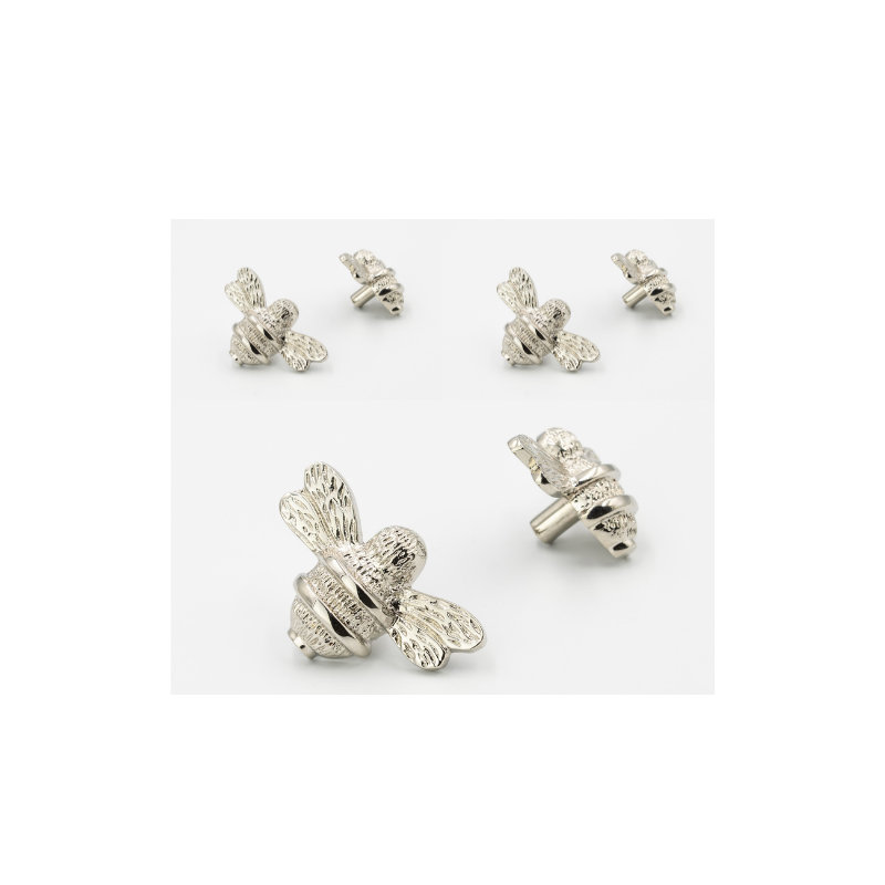 Sagers 6 X Nickel Bee Knobs, Nickel