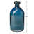 8" Blue Clear Glass Bottle Vase-1086083846-1086083845